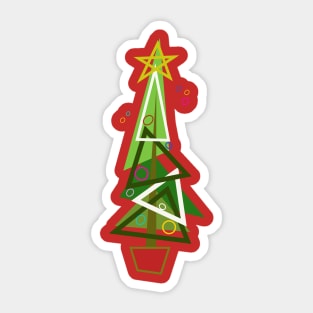 Mid-Century Modern Christmas Tree Sticker